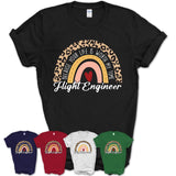 Flight Engineer Because Your Life Worth My Time Rainbow T-Shirt