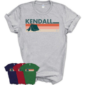 Florida Kendall Camping Shirt for Family Teammates Vintage Retro Colors