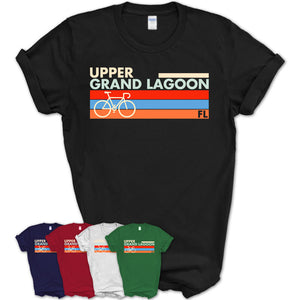Florida Upper Grand Lagoon Cycling Shirt for Family Teammates Vintage Retro Colors