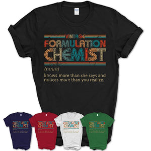 Formulation Chemist Definition Vintage Retro Colors Shirt, Coworker Birthday Gift TShirt