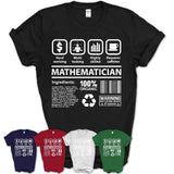 Funny Coworker Gift Idea Sarcasm Mathematician Uniform TShirt
