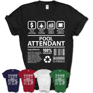 Funny Coworker Gift Idea Sarcasm Pool Attendant Uniform TShirt