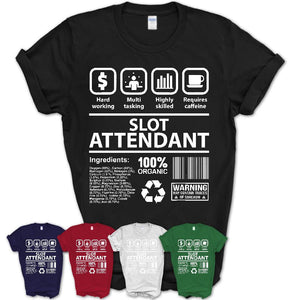 Funny Coworker Gift Idea Sarcasm Slot Attendant Uniform TShirt
