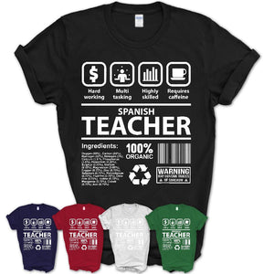 Funny Coworker Gift Idea Sarcasm Spanish Teacher Uniform TShirt
