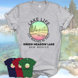 Green Meadow Lake New Mexico Lake Life Cuz Beaches Be Salty Fishing Camping Team Shirt