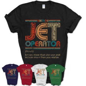 Jet Operator Definition Vintage Retro Colors Shirt, Coworker Birthday Gift TShirt