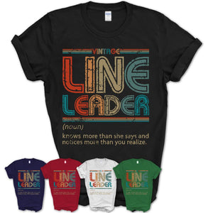 Line Leader Definition Vintage Retro Colors Shirt, Coworker Birthday Gift TShirt