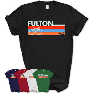 Missouri Fulton Cycling Shirt for Family Teammates Vintage Retro Colors
