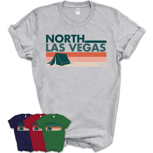 Nevada North Las Vegas Camping Shirt for Family Teammates Vintage Retro Colors