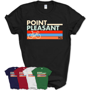 New Jersey Point Pleasant Cycling Shirt for Family Teammates Vintage Retro Colors