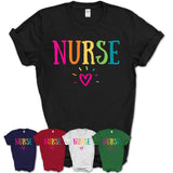 Nurse Rainbow Lettering Heart Shirt, Employee Appreciation Gifts