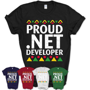 Proud .Net Developer Africa Pride Black History Month T-Shirt