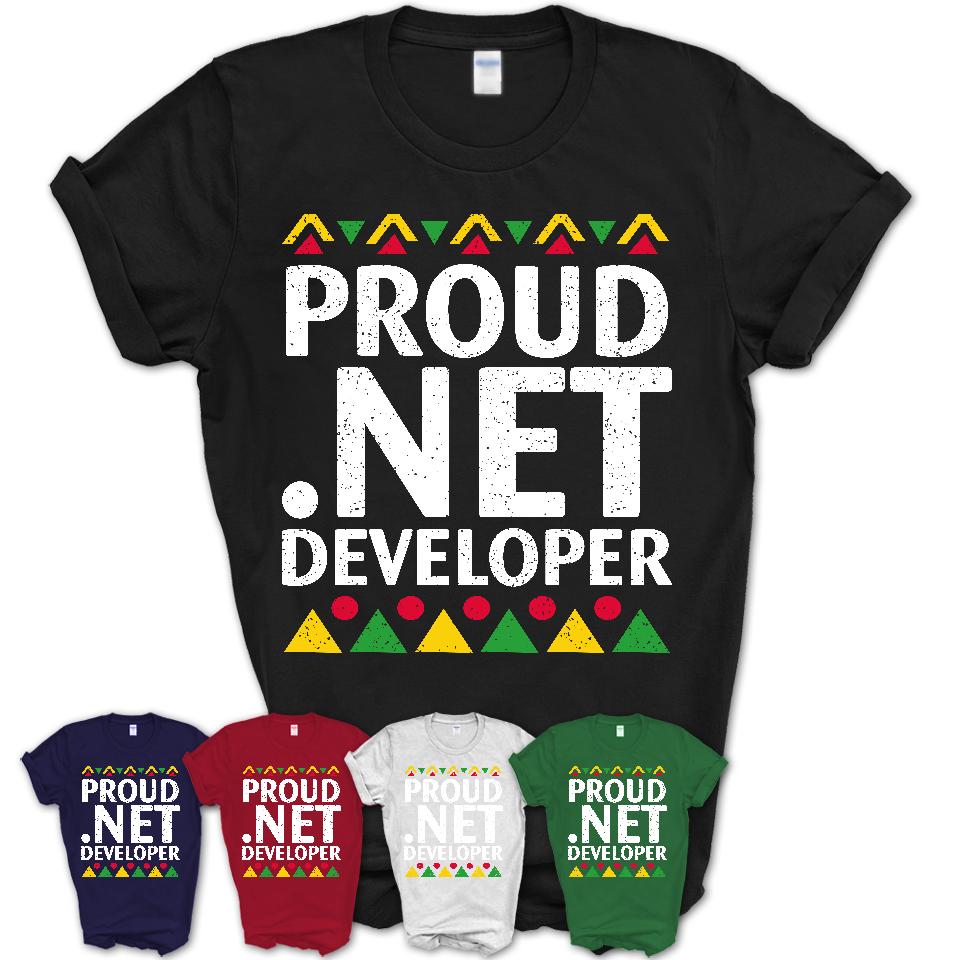 Proud .Net Developer Africa Pride Black History Month T-Shirt