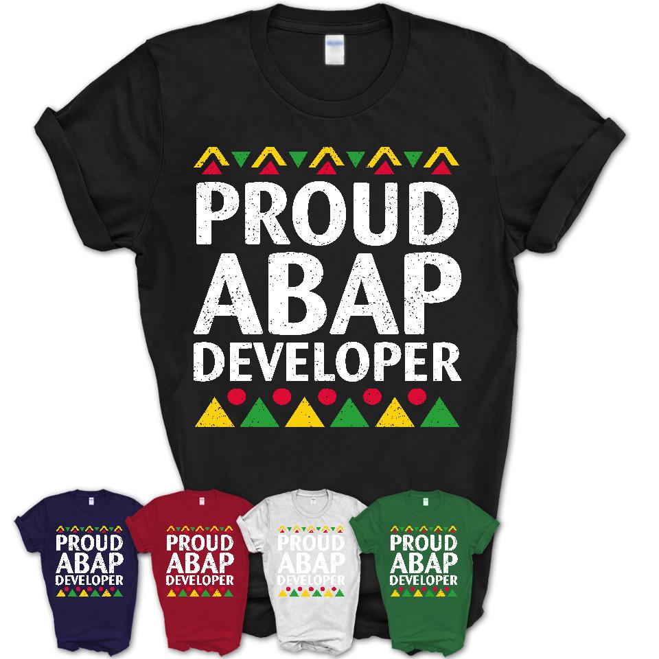 Proud Abap Developer Africa Pride Black History Month T-Shirt