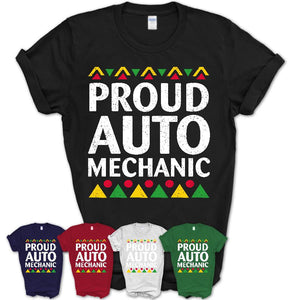 Proud Auto Mechanic Africa Pride Black History Month T-Shirt