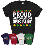 Proud Automation Specialist Africa Pride Black History Month T-Shirt