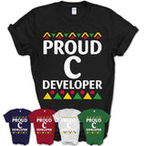 Proud C Developer Africa Pride Black History Month T-Shirt
