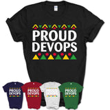 Proud Devops Africa Pride Black History Month T-Shirt