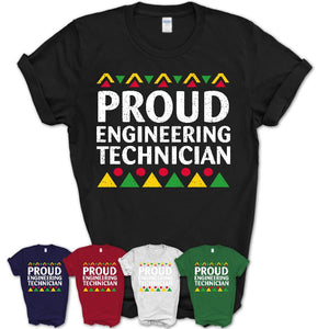 Proud Engineering Technician Africa Pride Black History Month T-Shirt