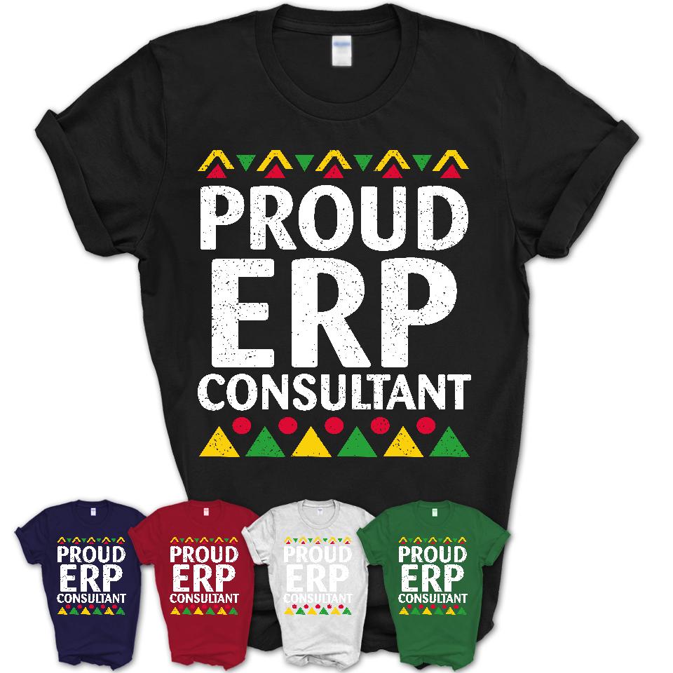 Proud Erp Consultant Africa Pride Black History Month T-Shirt