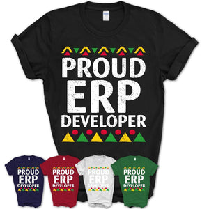 Proud Erp Developer Africa Pride Black History Month T-Shirt