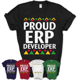 Proud Erp Developer Africa Pride Black History Month T-Shirt