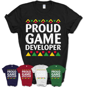 Proud Game Developer Africa Pride Black History Month T-Shirt