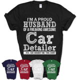 Proud Husband of A Freaking Awesome Car Detailer Wife Shirt, Husband Valentine Gift, Anniversary Couple Shirt