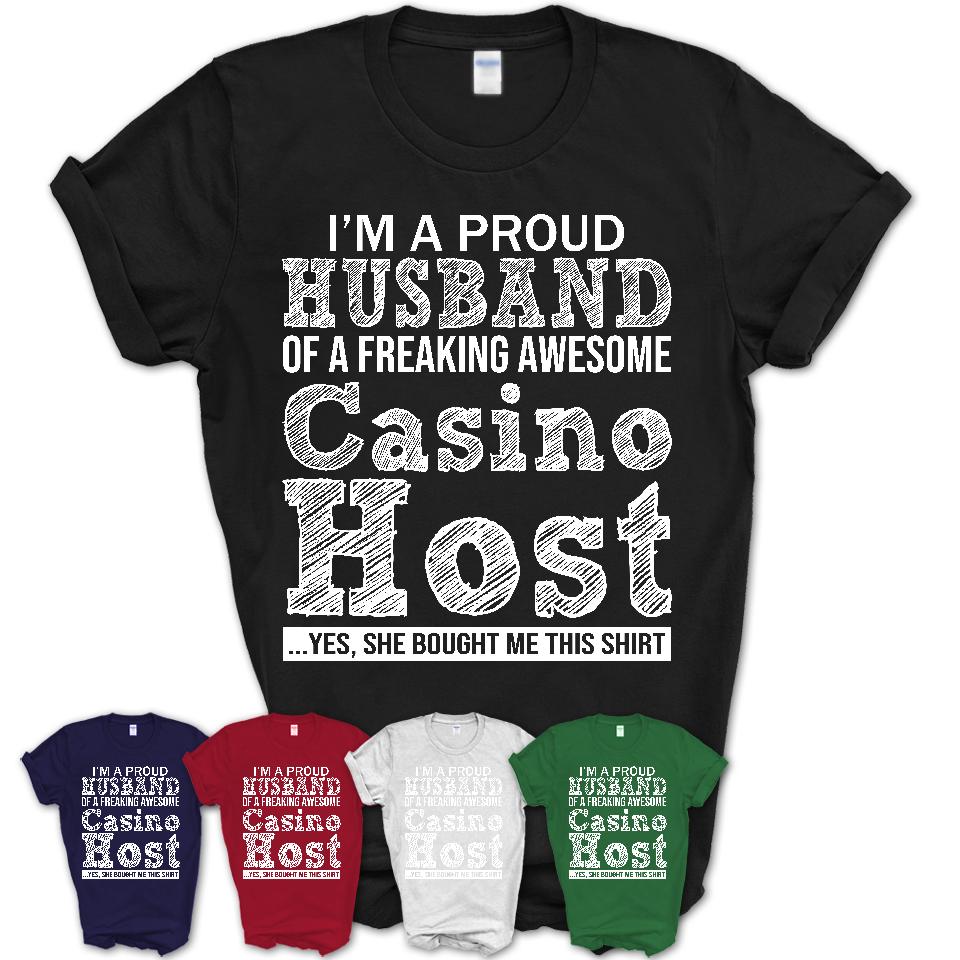 Proud Husband of A Freaking Awesome Casino Host Wife Shirt, Husband Valentine Gift, Anniversary Couple Shirt