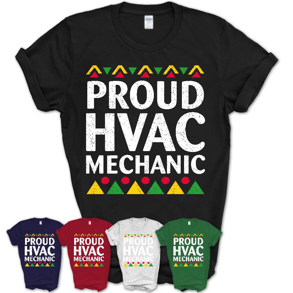 Proud Hvac Mechanic Africa Pride Black History Month T-Shirt
