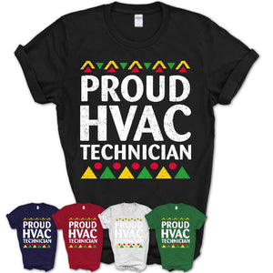 Proud Hvac Technician Africa Pride Black History Month T-Shirt