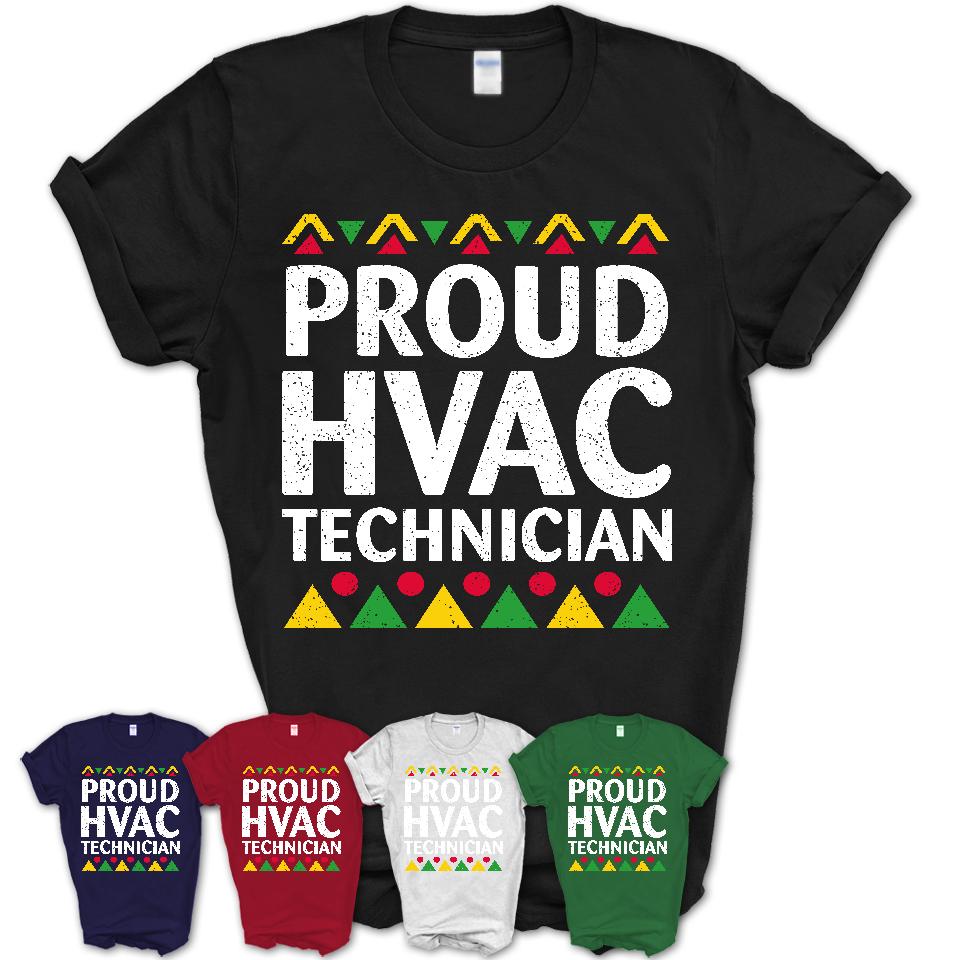 Proud Hvac Technician Africa Pride Black History Month T-Shirt