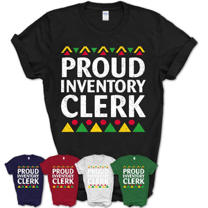 Proud Inventory Clerk Africa Pride Black History Month T-Shirt