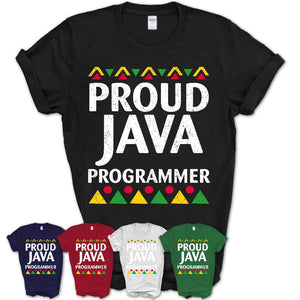 Proud Java Programmer Africa Pride Black History Month T-Shirt