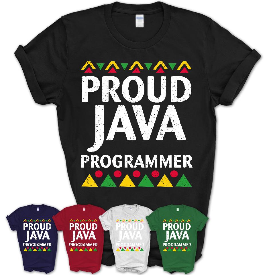 Proud Java Programmer Africa Pride Black History Month T-Shirt