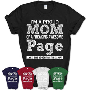 Proud Mom of A Freaking Awesome Daughter Page Shirt, Mother Day Gift from Daughter, Funny Shirt For Mom