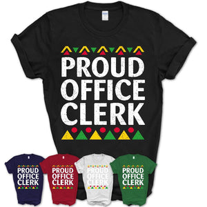 Proud Office Clerk Africa Pride Black History Month T-Shirt