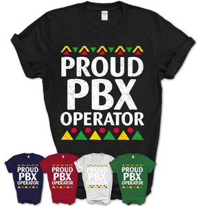 Proud Pbx Operator Africa Pride Black History Month T-Shirt