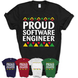 Proud Software Engineer Africa Pride Black History Month T-Shirt