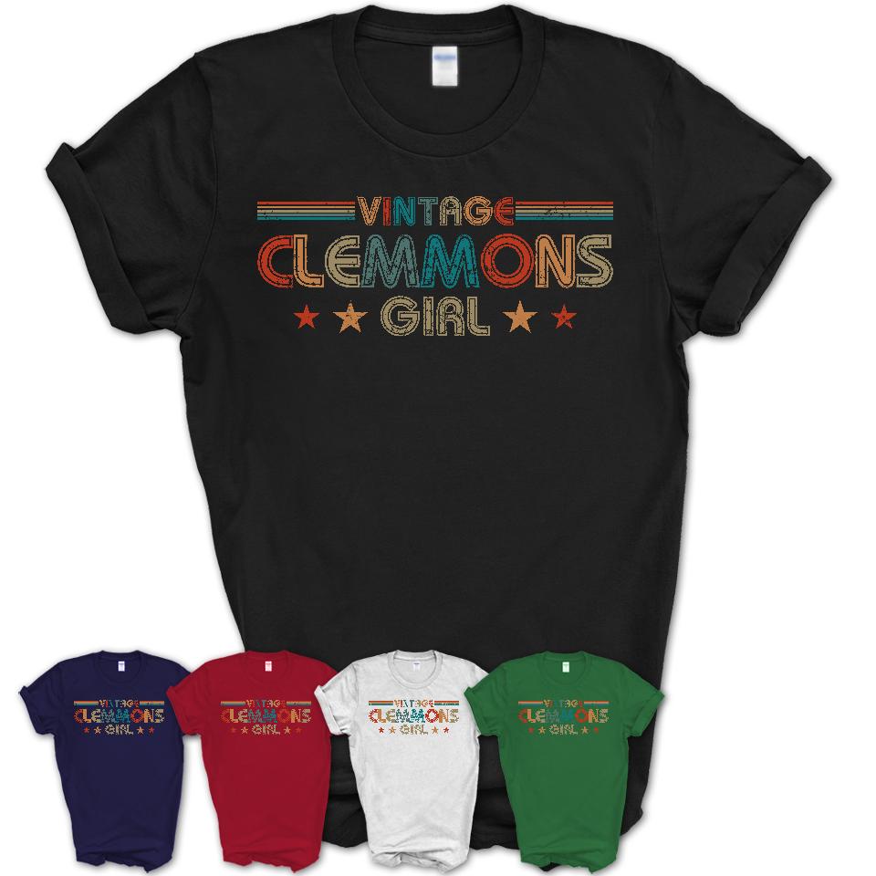 Proud Vintage Clemmons Girl Shirt North Carolina Pride Gift Birthday Shirt for Her