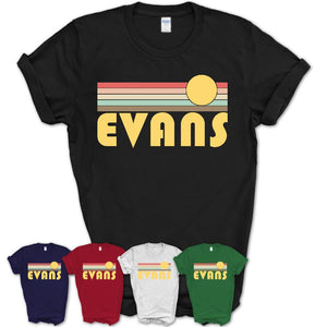 Retro Evans Georgia Sunset Shirt Vintage Colors