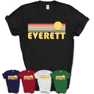 Retro Everett Washington Sunset Shirt Vintage Colors