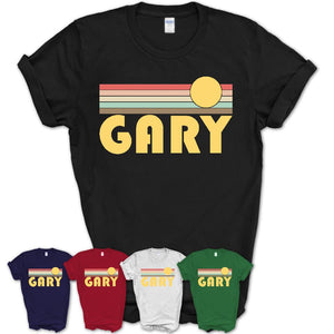Retro Gary Indiana Sunset Shirt Vintage Colors
