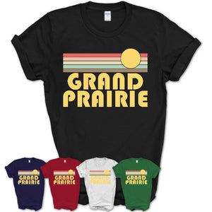 Retro Grand Prairie Texas Sunset Shirt Vintage Colors