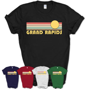 Retro Grand Rapids Michigan Sunset Shirt Vintage Colors