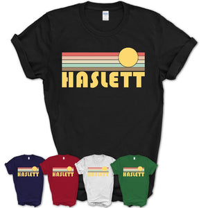 Retro Haslett Michigan Sunset Shirt Vintage Colors