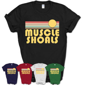 Retro Muscle Shoals Alabama Sunset Shirt Vintage Colors