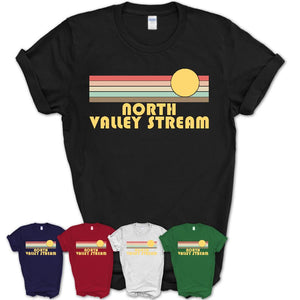Retro North Valley Stream New York Sunset Shirt Vintage Colors