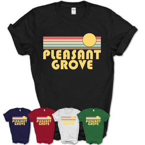 Retro Pleasant Grove Utah Sunset Shirt Vintage Colors