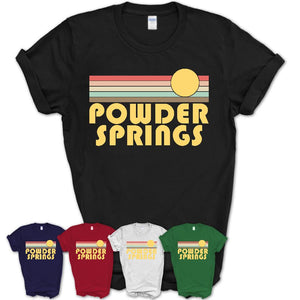 Retro Powder Springs Georgia Sunset Shirt Vintage Colors